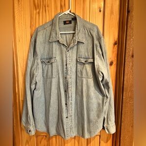 Route 66 men’s denim button up shirt 
XXL